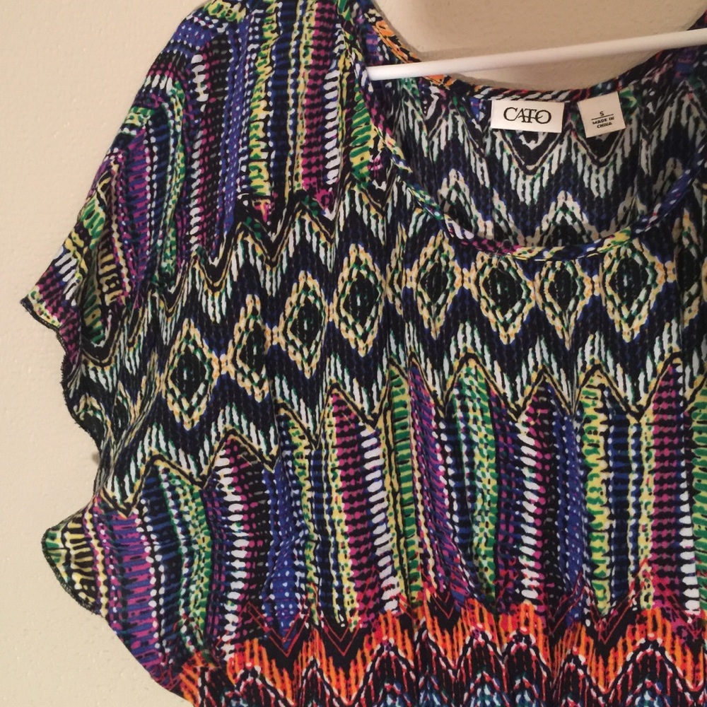 Cato multicolored dolman top. Small
